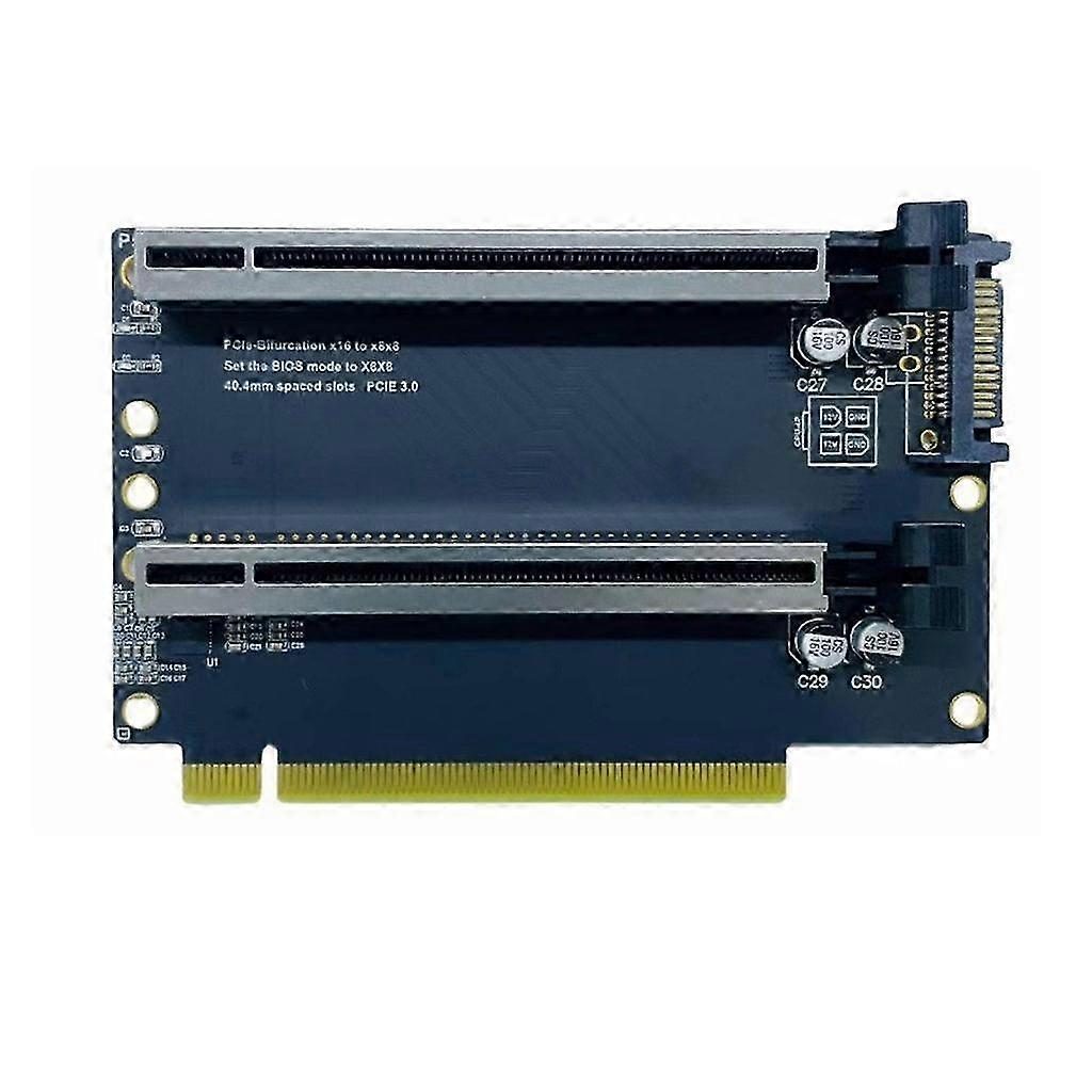 Efficient PCIe 3.0 X16 to PCIe X8 X8 Expansion Card - Dual Slot Splitter for Enhanced Performance and Connectivity
