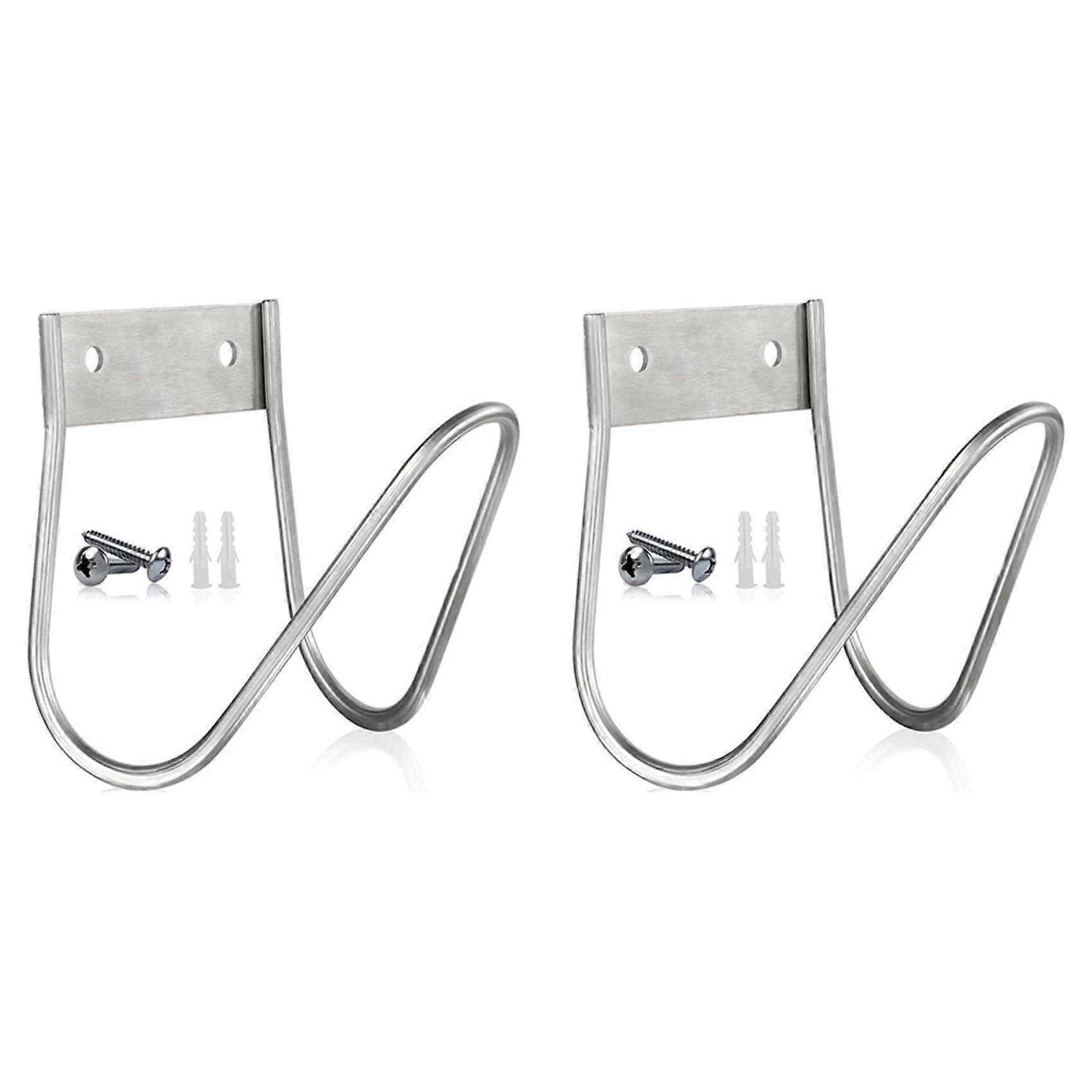 2X Garden Hose Holder, Sturdy Garden Hose Wall Mount Holder for Water Hoses, Extension Cords, Air Compressor Hoses