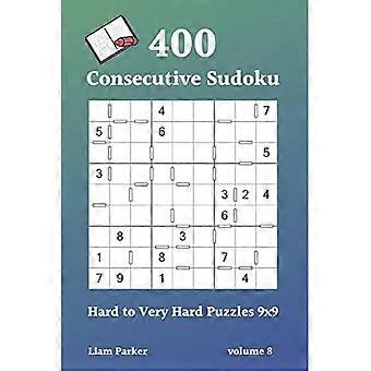 Peräkkäiset Sudoku-400 vaikeat ja erittäin vaikeat palapelit 9x9 Vol. 8