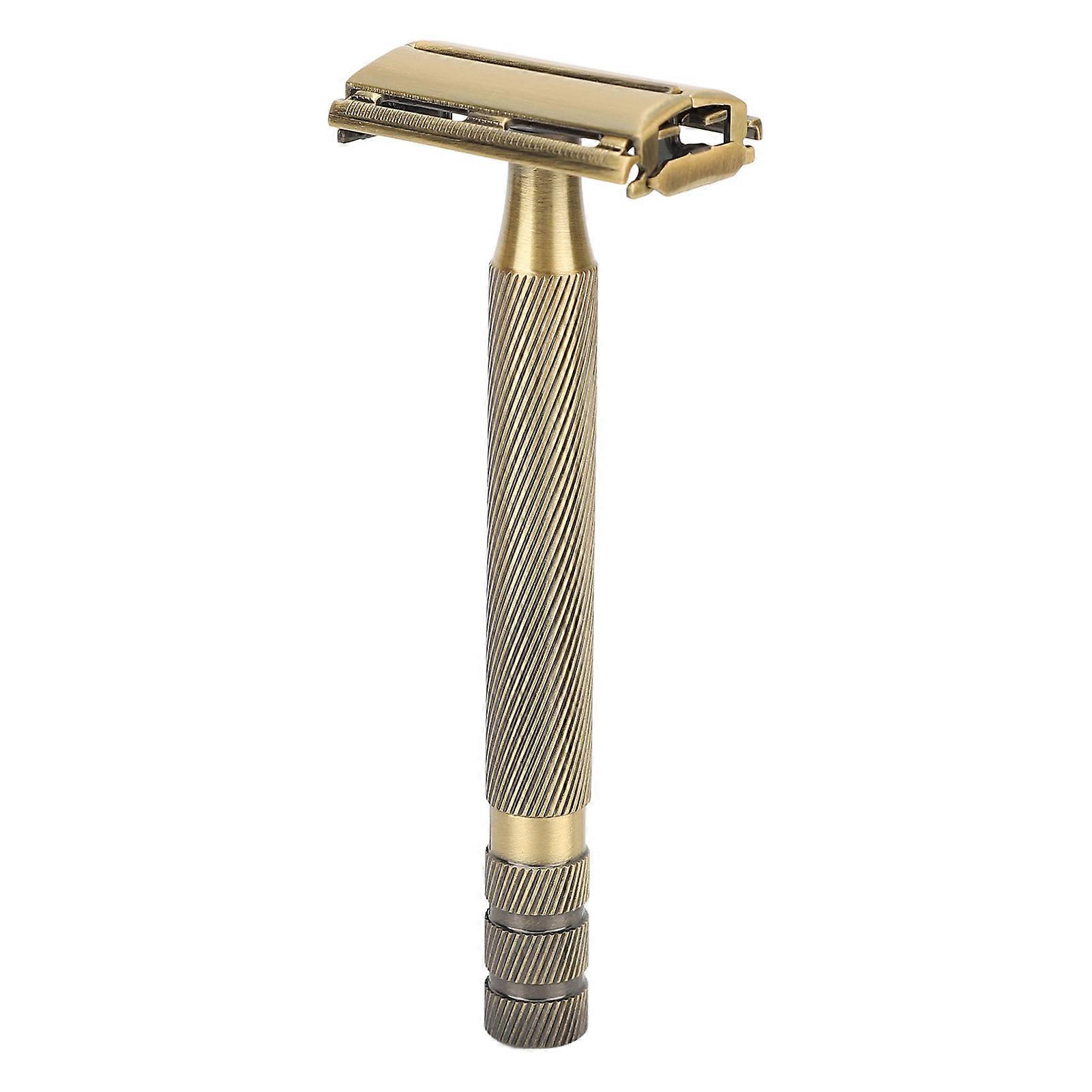 Shaving Razor Handle Safety Reusable Alloy Metal Razor Handle for Men Barbershop