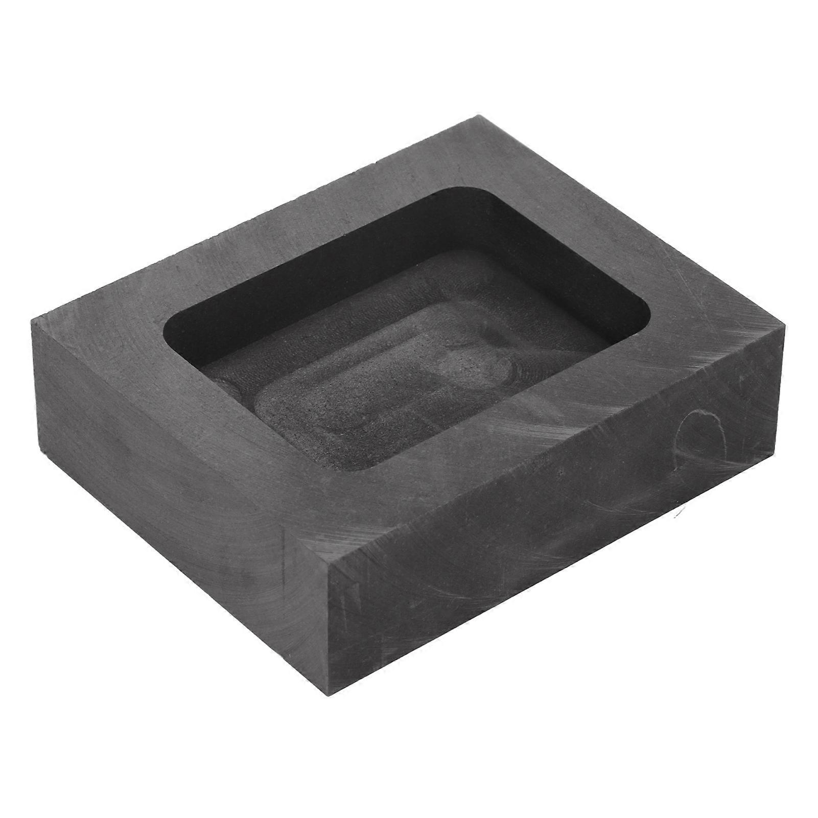 Square Graphite Ingot Mold Heat Resisting Energy Saving Graphite Crucible Mold for Casting 300g Gold 157g Silver