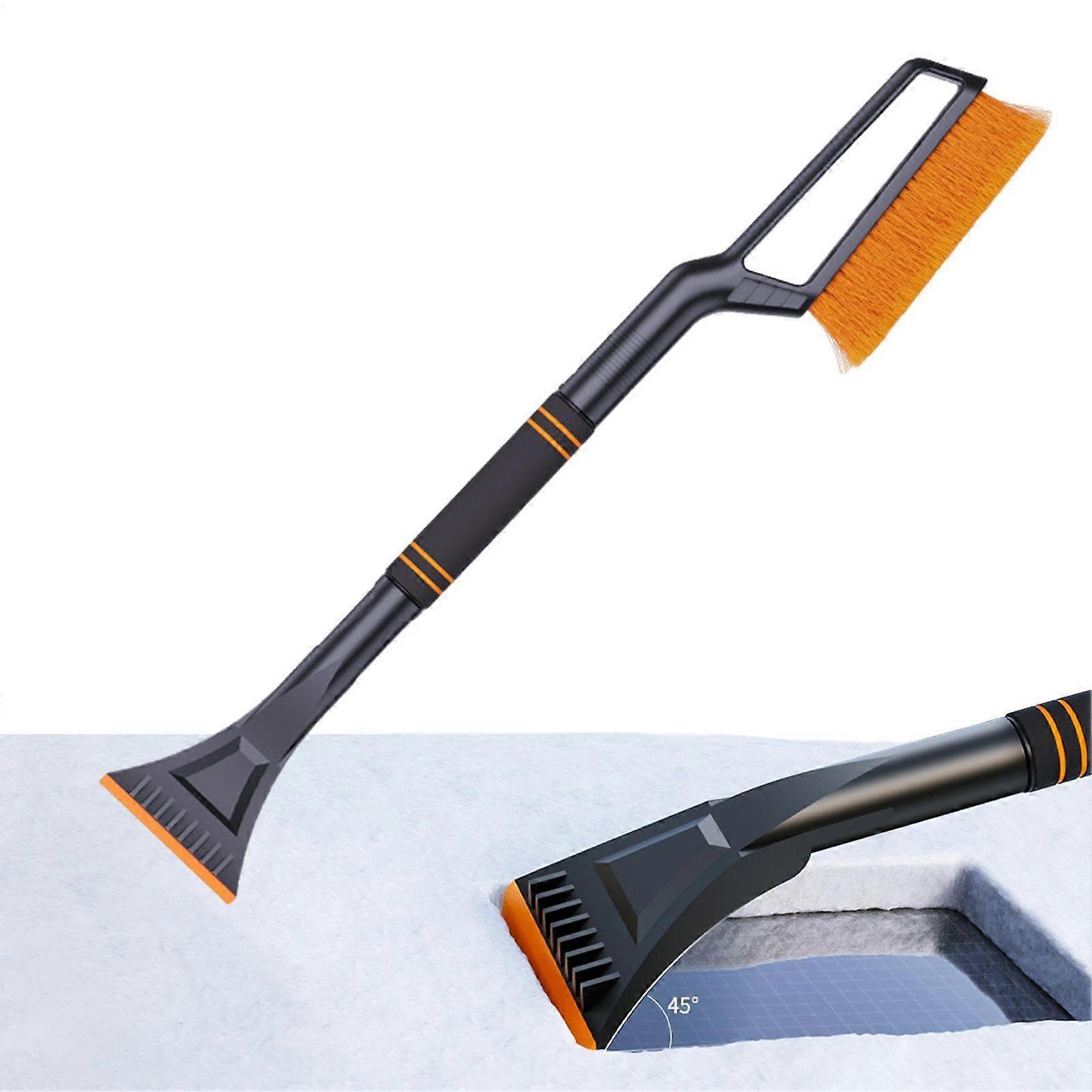 Ice scraper and snow brush, car ice scraper, 2in1 ice scraper for car windows with foam handle, winter snow shovel and snow broom.