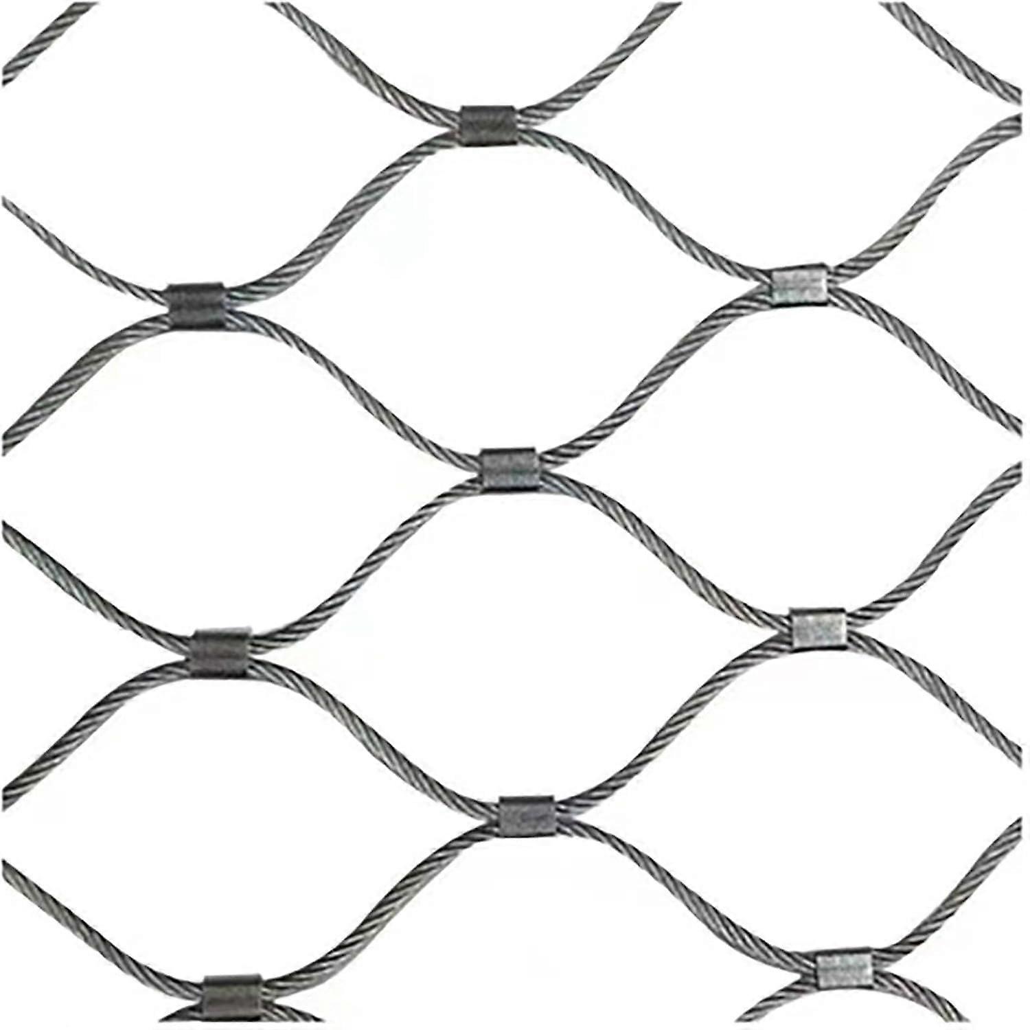 Wire mesh, wire rope mesh, flexible wire mesh fence, house balcony window, outdoor fence for farms and gardens (7 cm mesh size) 2mm 7cm mesh