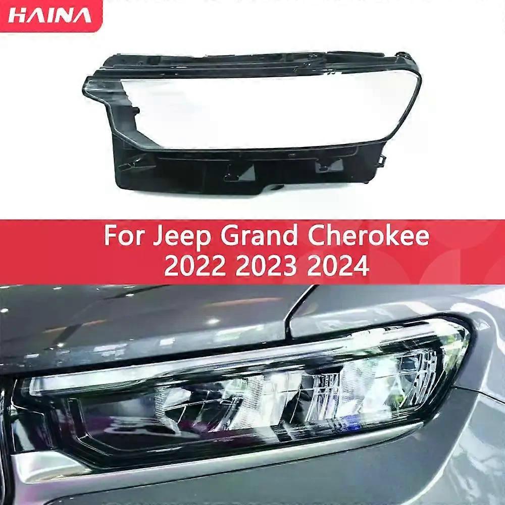 Headlight Cover Auto Head Lamp Light Case For Jeep Grand Cherokee 2022 2023 2024 Car Lampshade Lampcover Caps Headlamp Shell