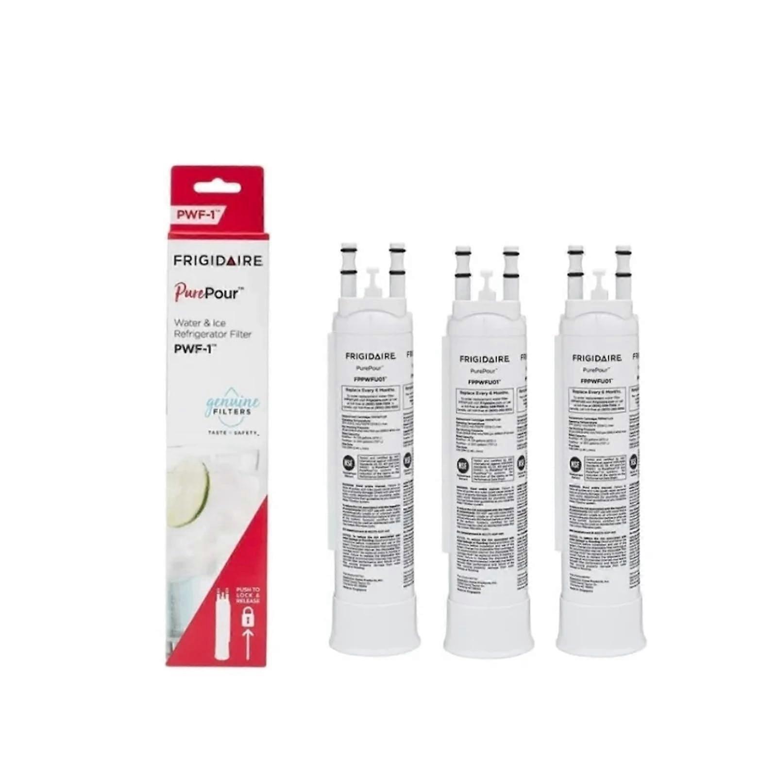 Replacement refrigerator water filter, compatible with FPPWFU01, PWF1 (3PCS)