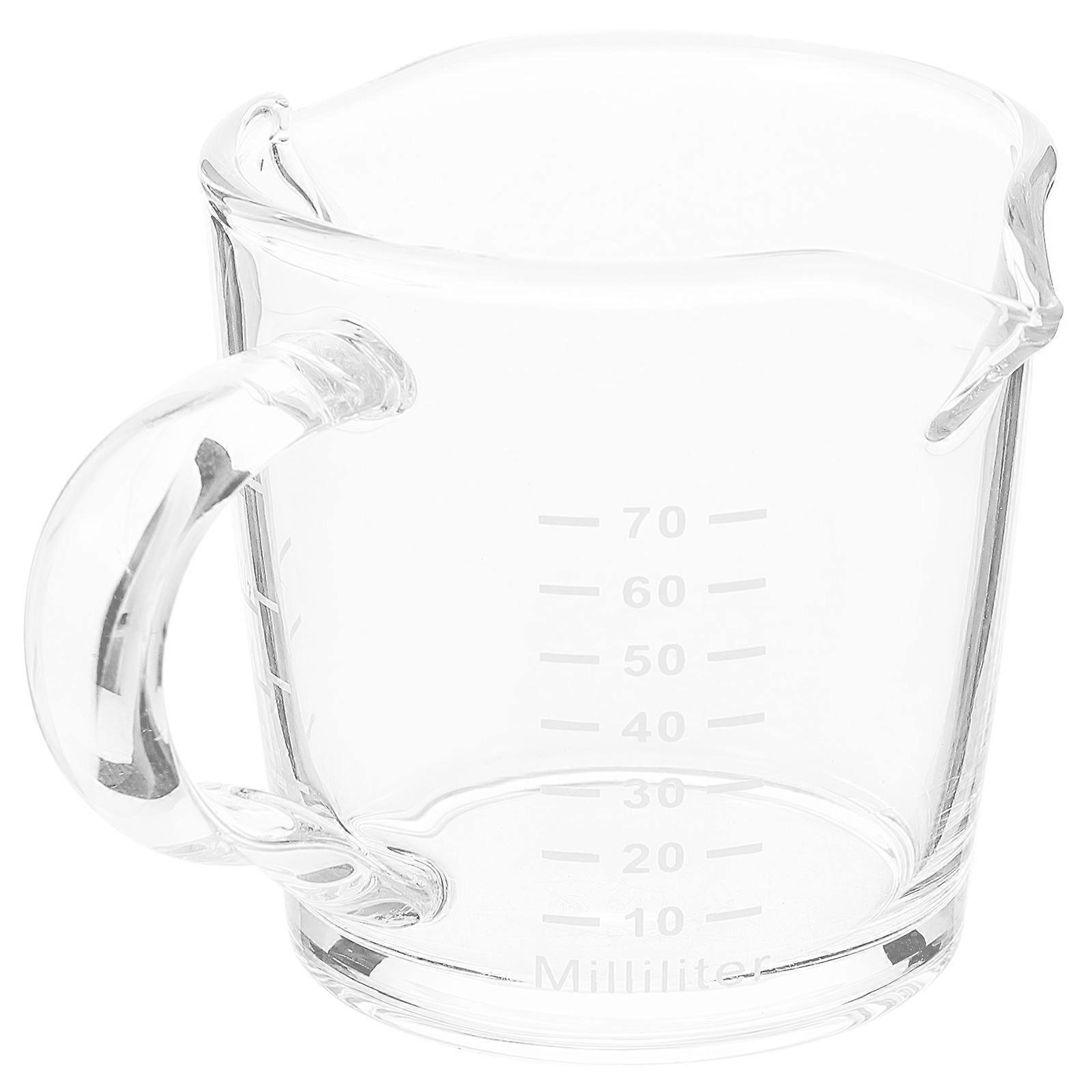 Cocktail Measuring Cup Espresso Glass Transparent Steam Milk Use 1Set