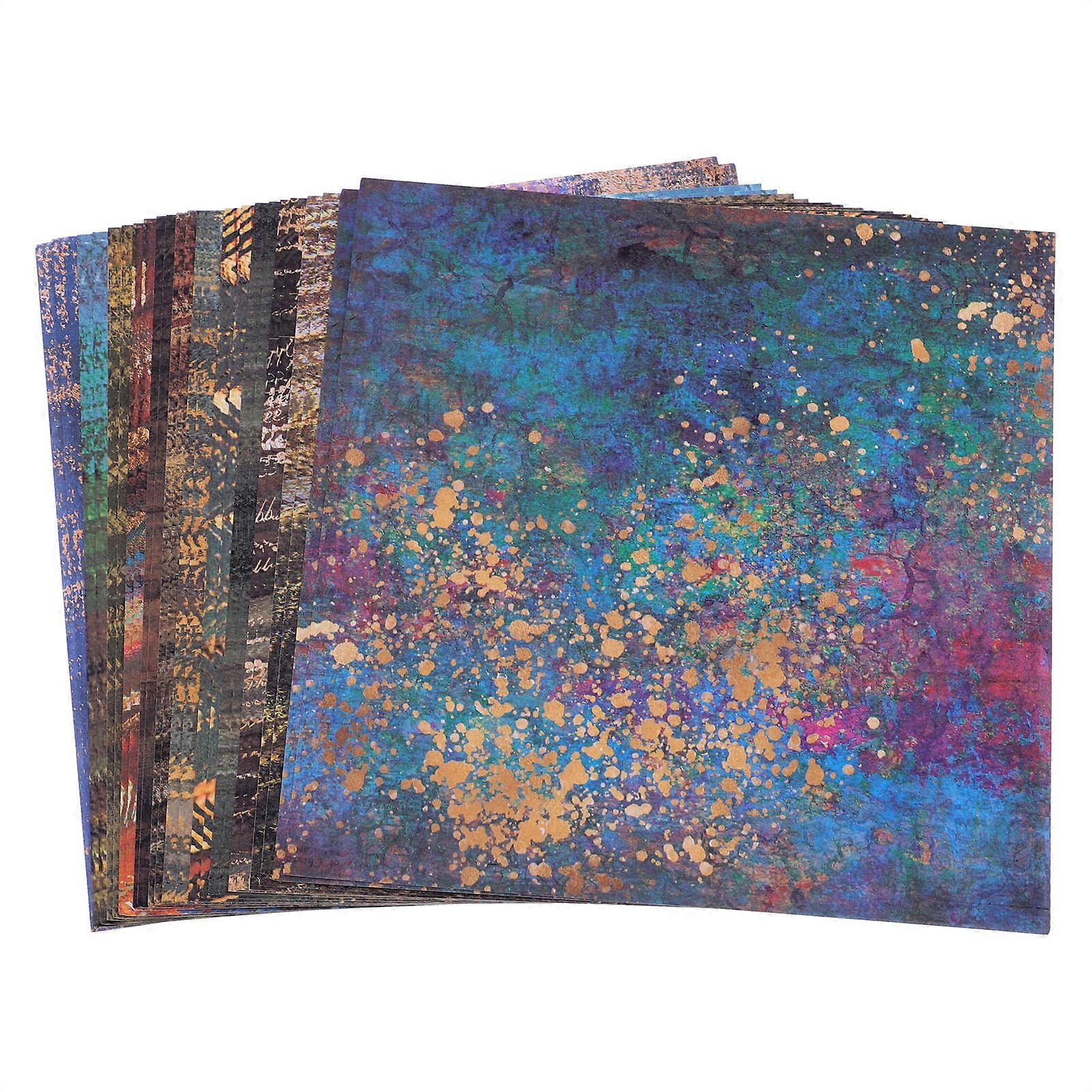 Decorative Scrapbook Texture Paper Pads Family Crafting School Projects Multi 15.2X15.2Cm 24Pcs