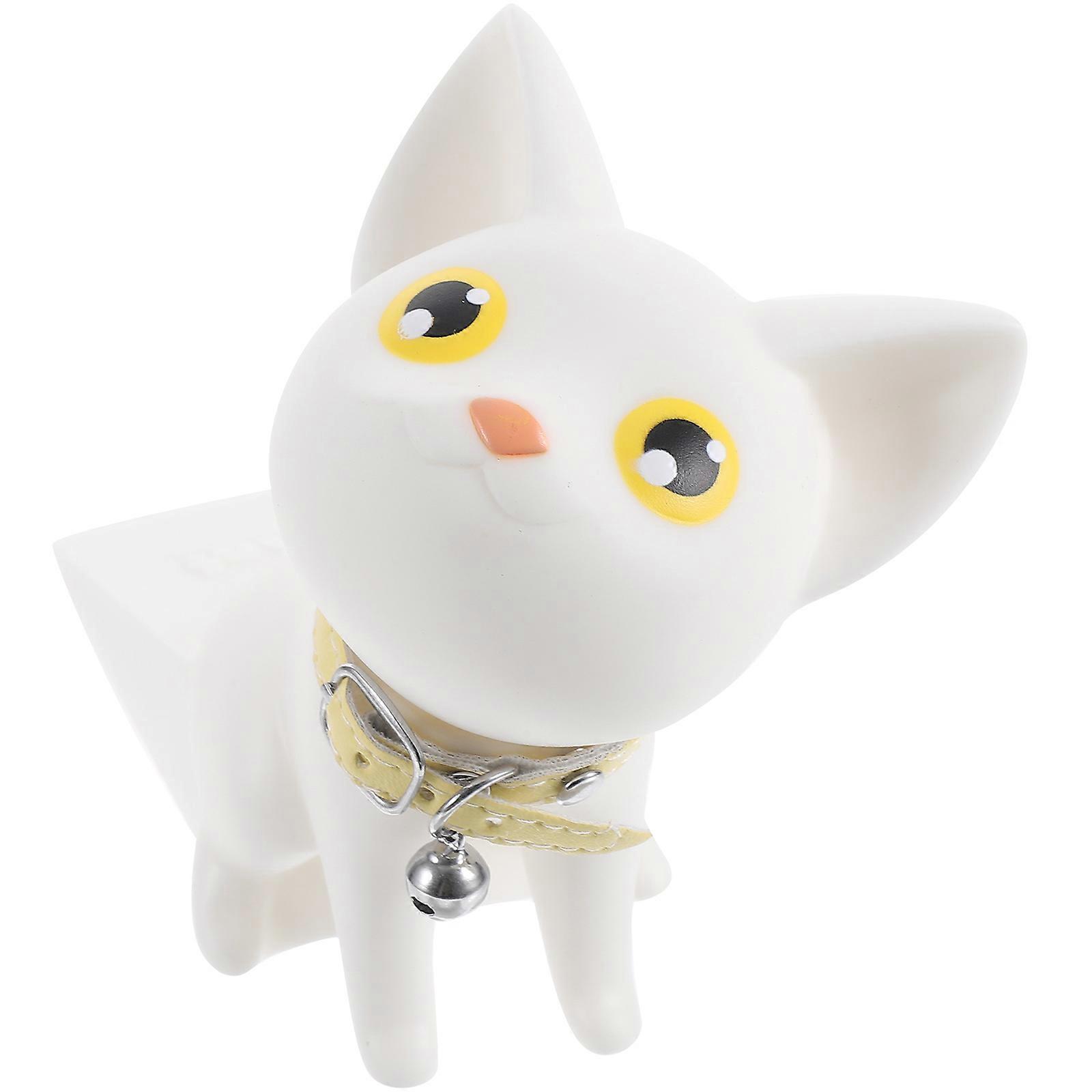 Practical Cartoon Cat Shape Door Stopper Home Decoration White 2pcs