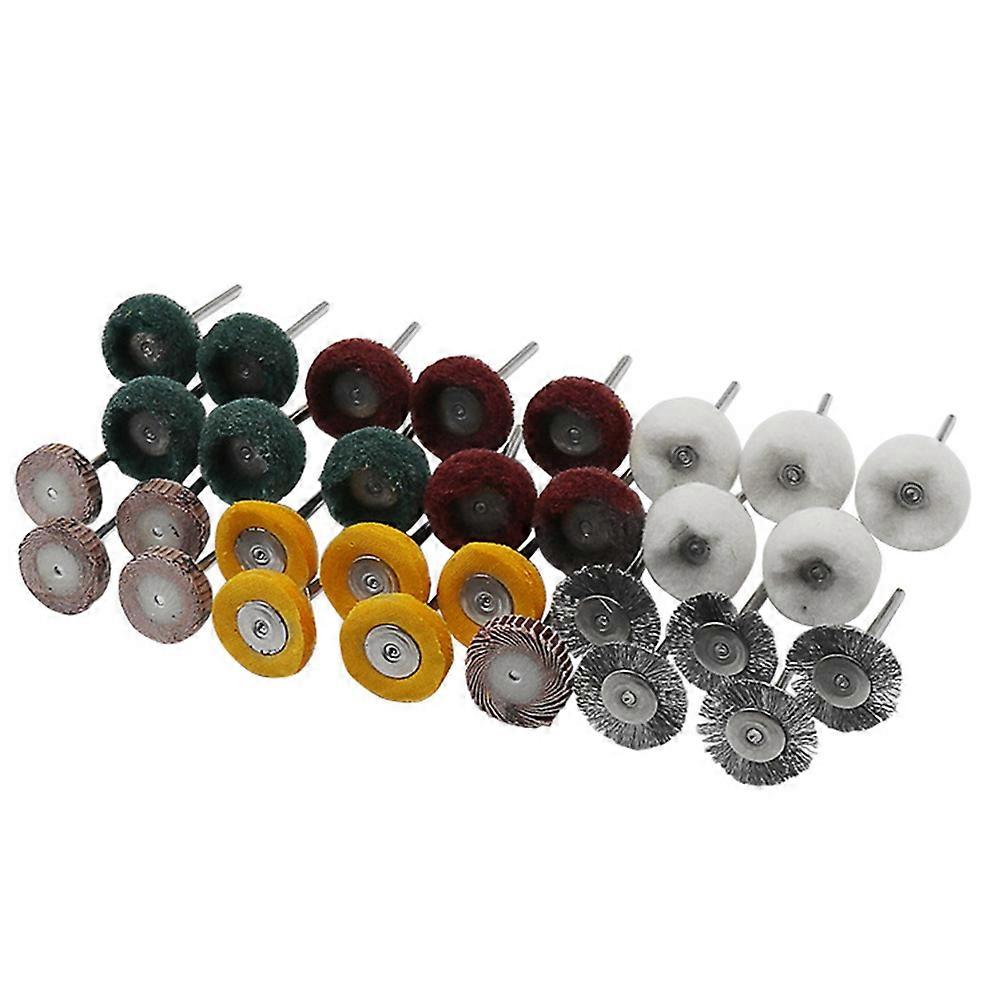 Buffing Polishing Wheel Kits Wire Wheel Brush Set for Rotary Tools Rust Removal Dust Removal Grinding 30Pcs