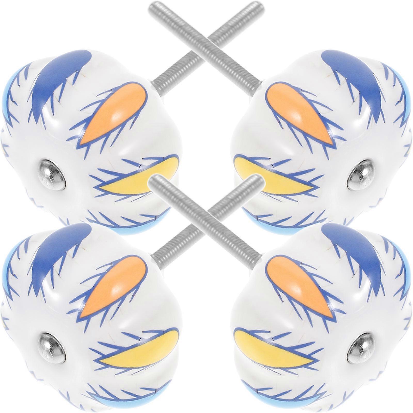 Ceramic Door Knobs Decorative Cabinet Knob for Home Use 4Pcs