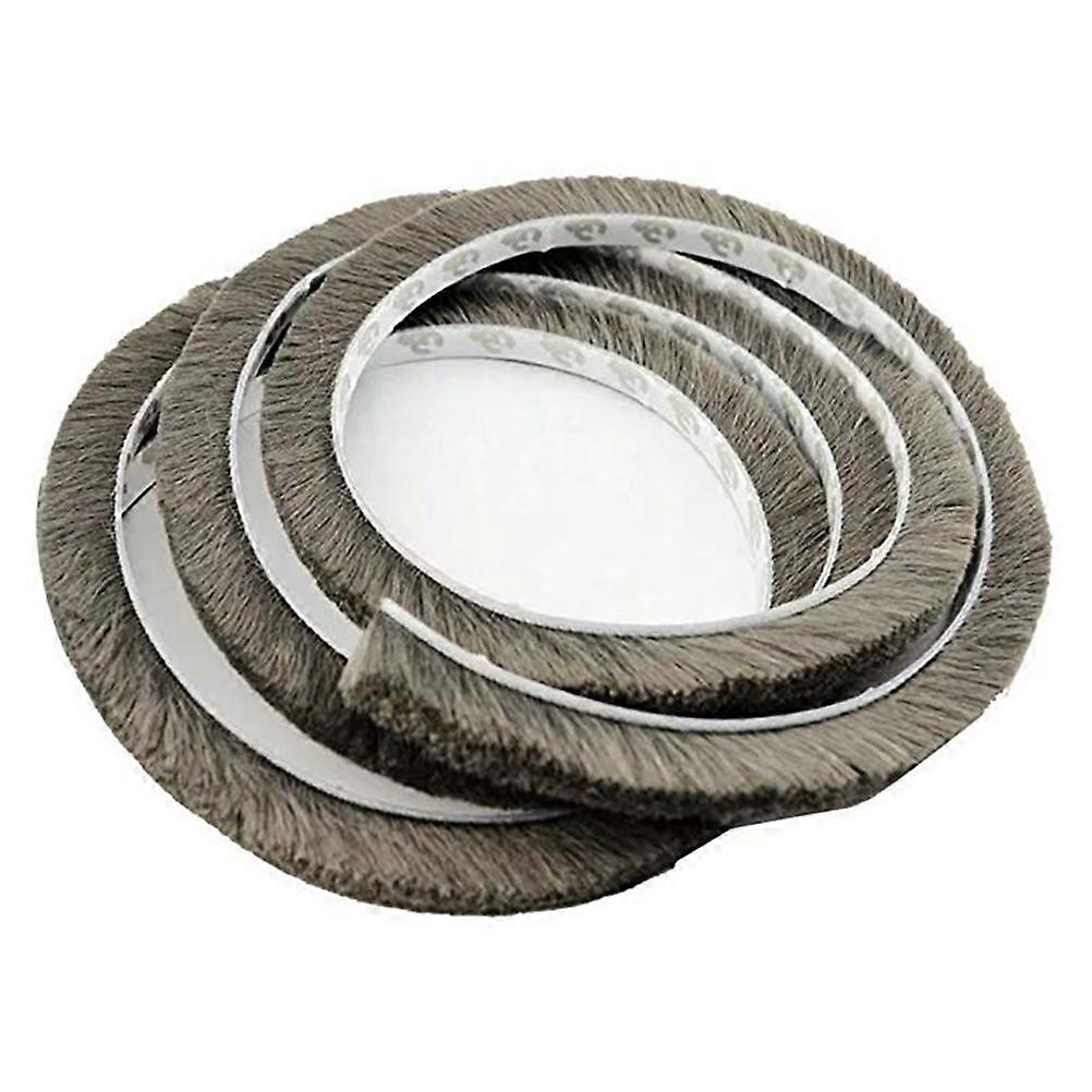 Grey PP Brush Excluder for Door with Self Adhesive Weatherstrip Sealing Strip 5m