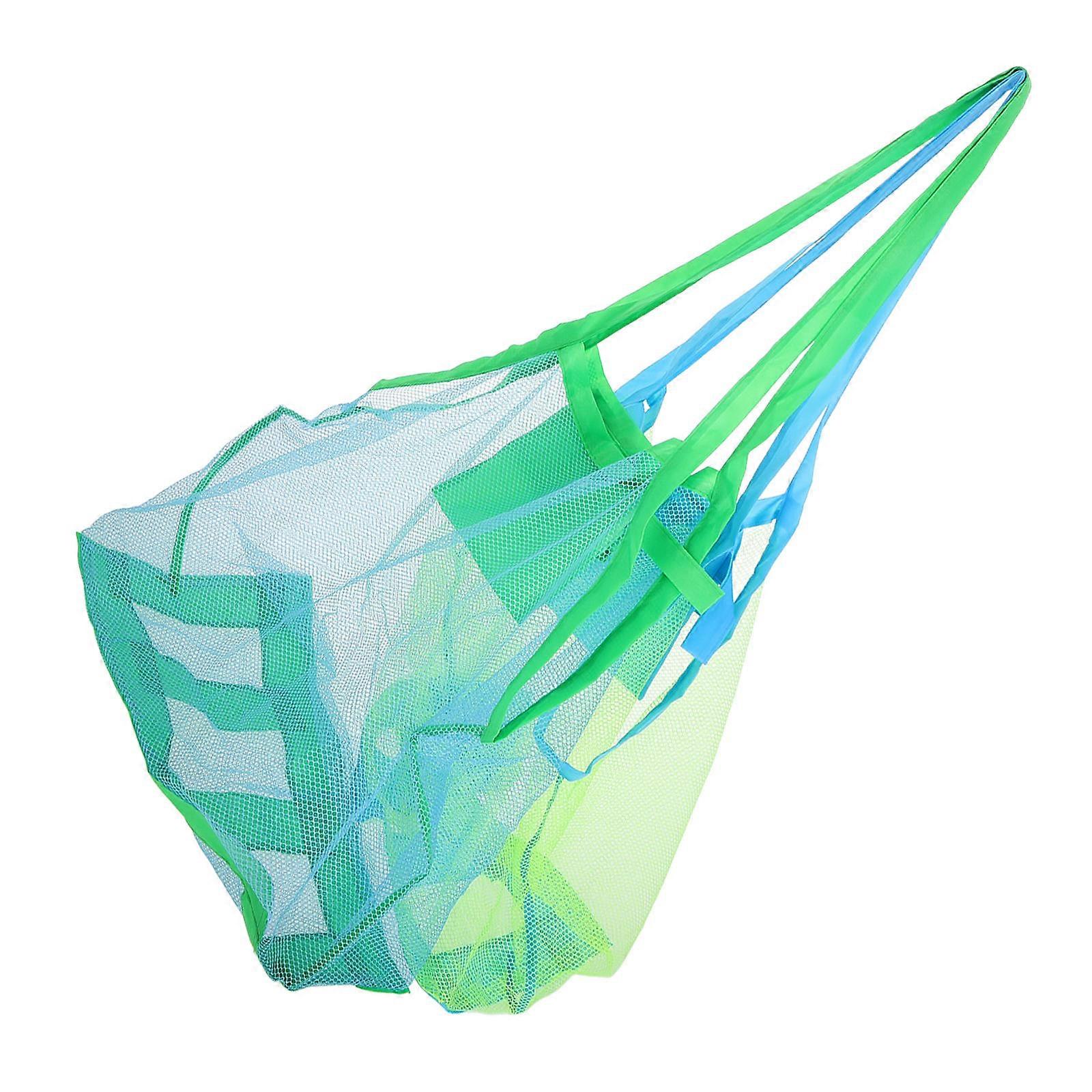 Beach Mesh Tote Bag for Toy Storage with Durable Design and Sand Drainage Light Green Large Size