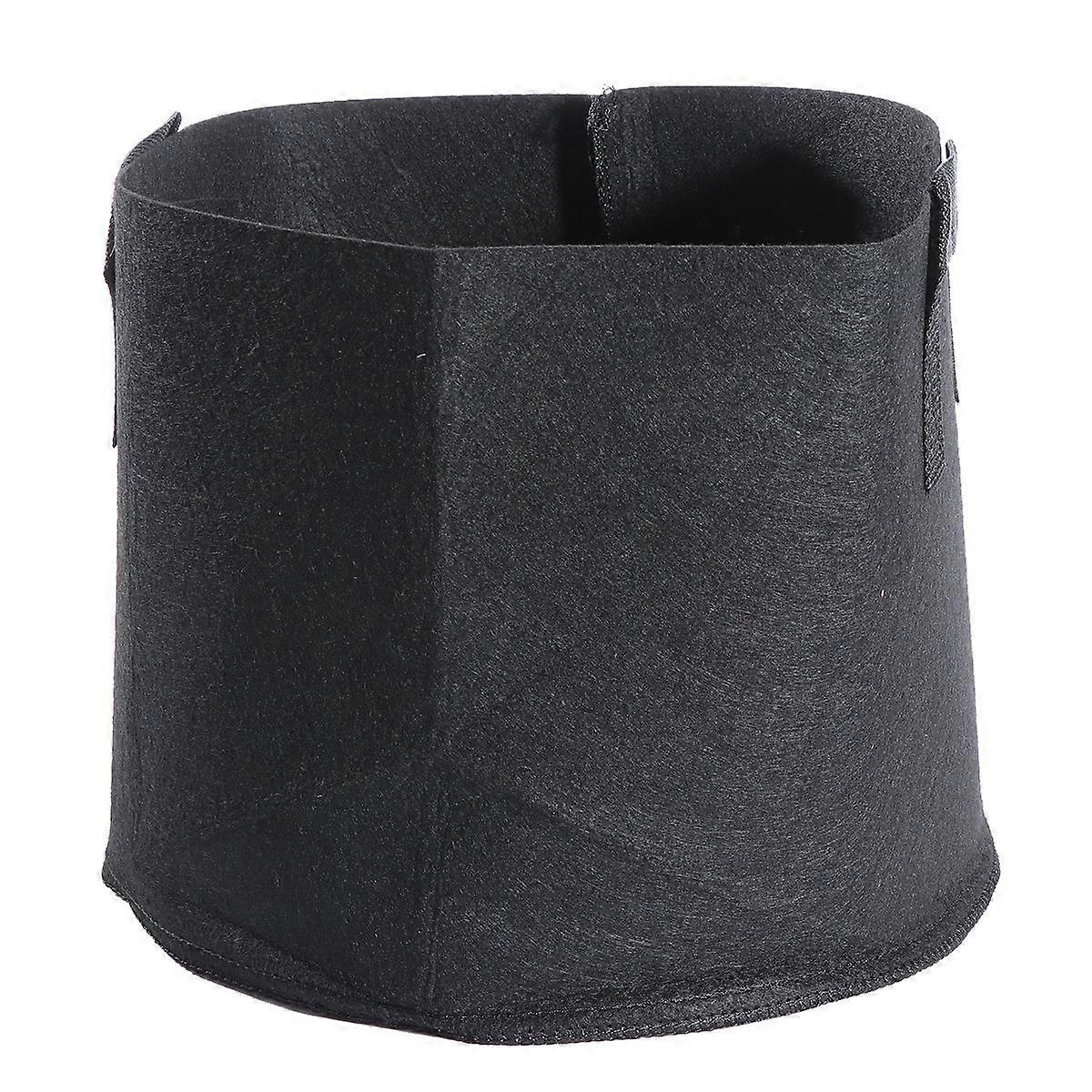 3 Gallon Plant Grow Bags Non Woven Aeration Pots Container with Strap Handles for Nursery Garden and Planting Black