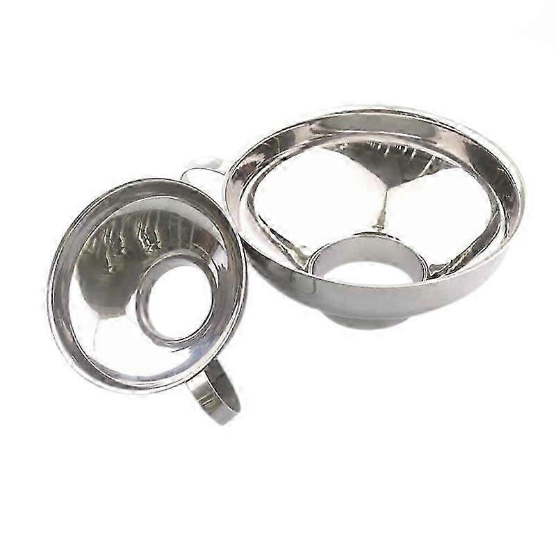 2 Pcs Set Funnel for Wide and Regular Jars Useful Stainless Steel Wide Mouth Canning Funnel Large Mo