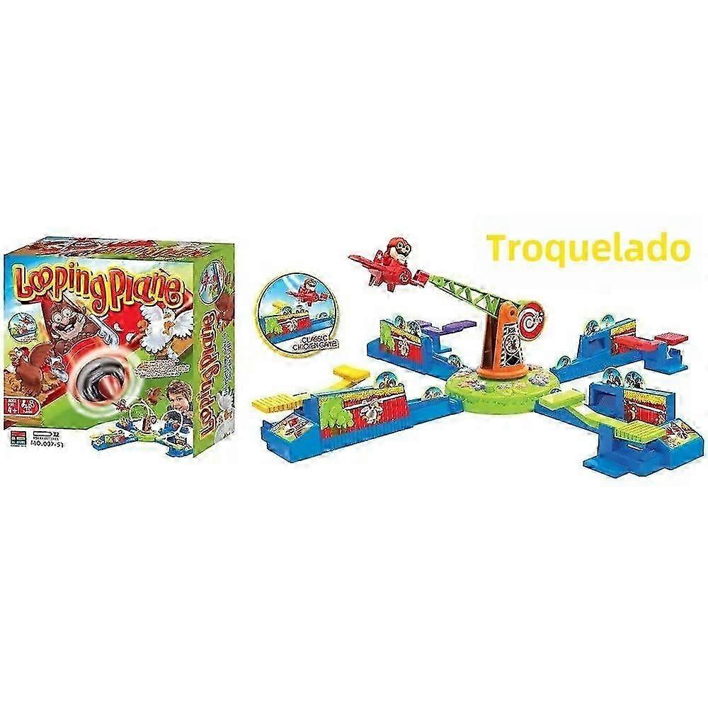 Parent-Child Interaction Board Game Looping Louie Rotating Airplane Kids Toy Stealing Chicken Toys for Parties