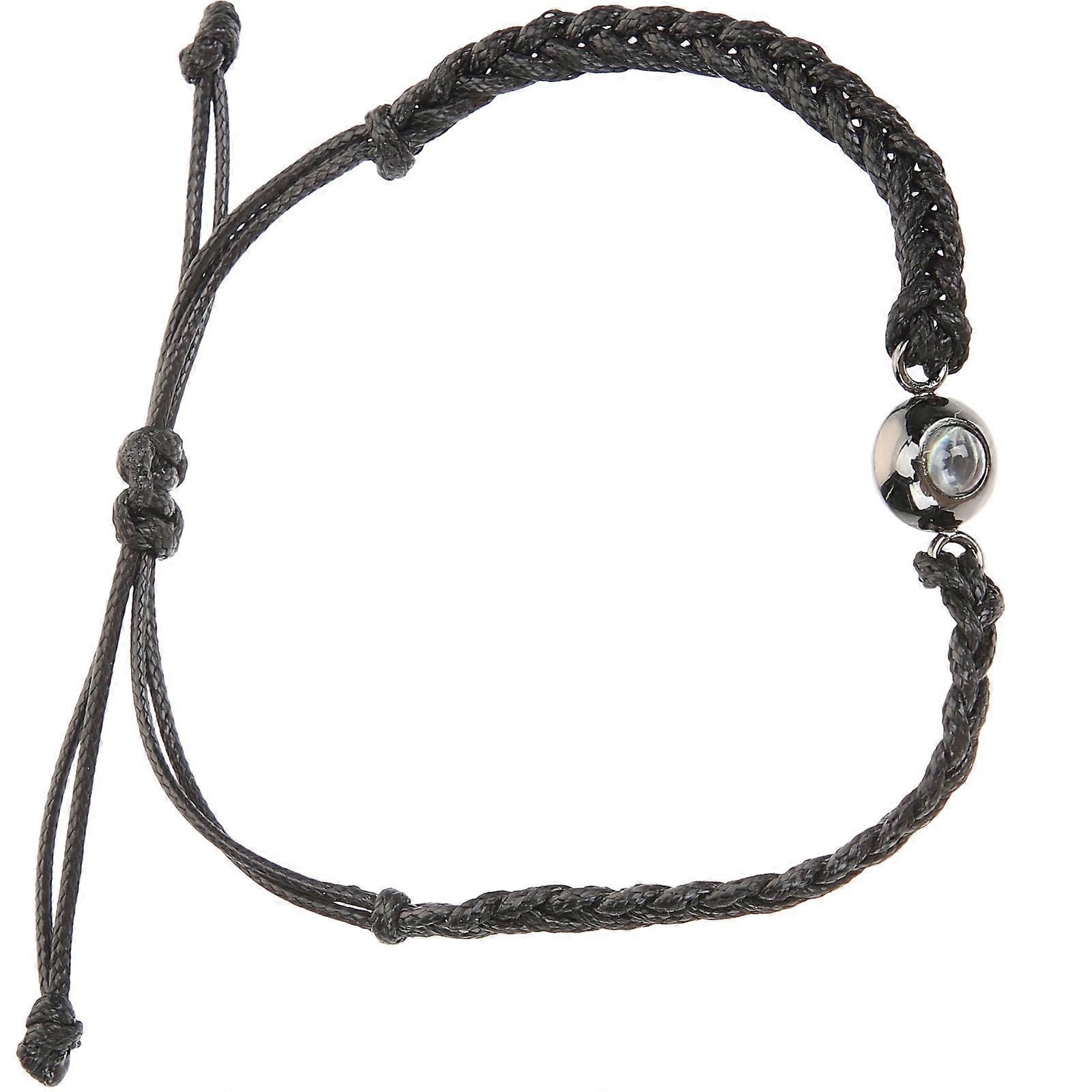 Romantic I Love You Bracelet In Black For Couples Valentine's Day Gifts Adjustable Size And Shape 1Set