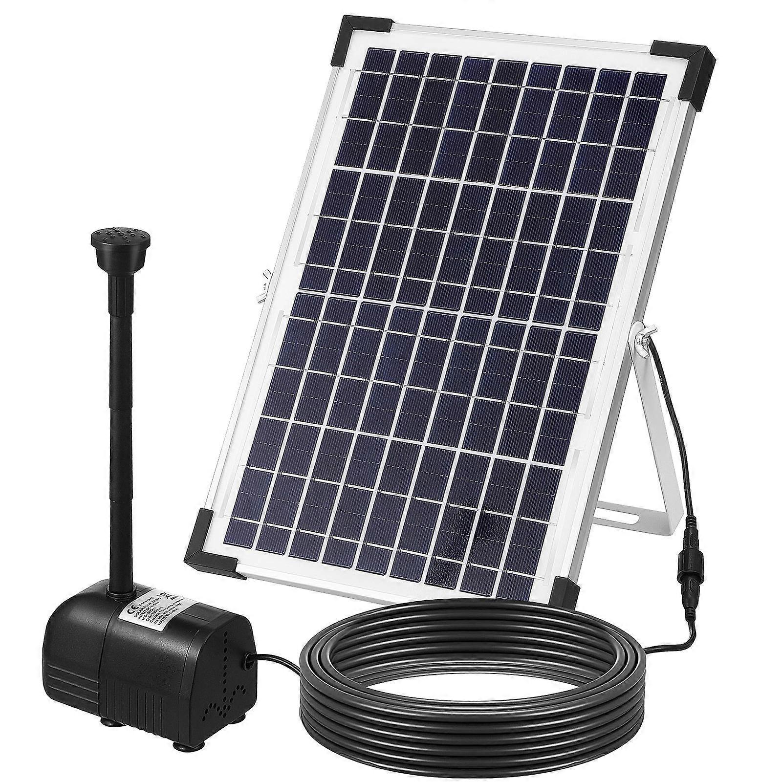 Solar Powered Water Fountain Pump Kit for Outdoor Birdbaths & Gardens – Durable, Easy to Install Design with Adjustable Tilt for Optimal Sun Exposure