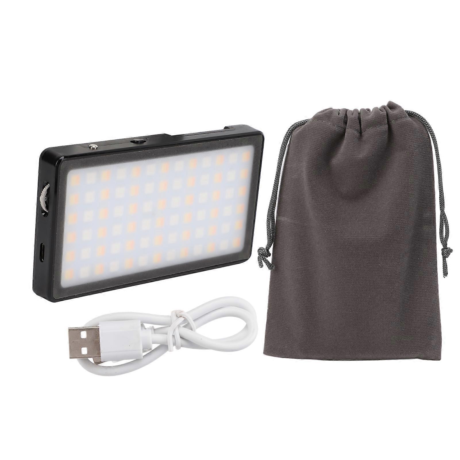 LED Video Light RGB Full Color 2500‑7000K Dual Color Temperature 7 Special Effects Rechargeable Camera Light