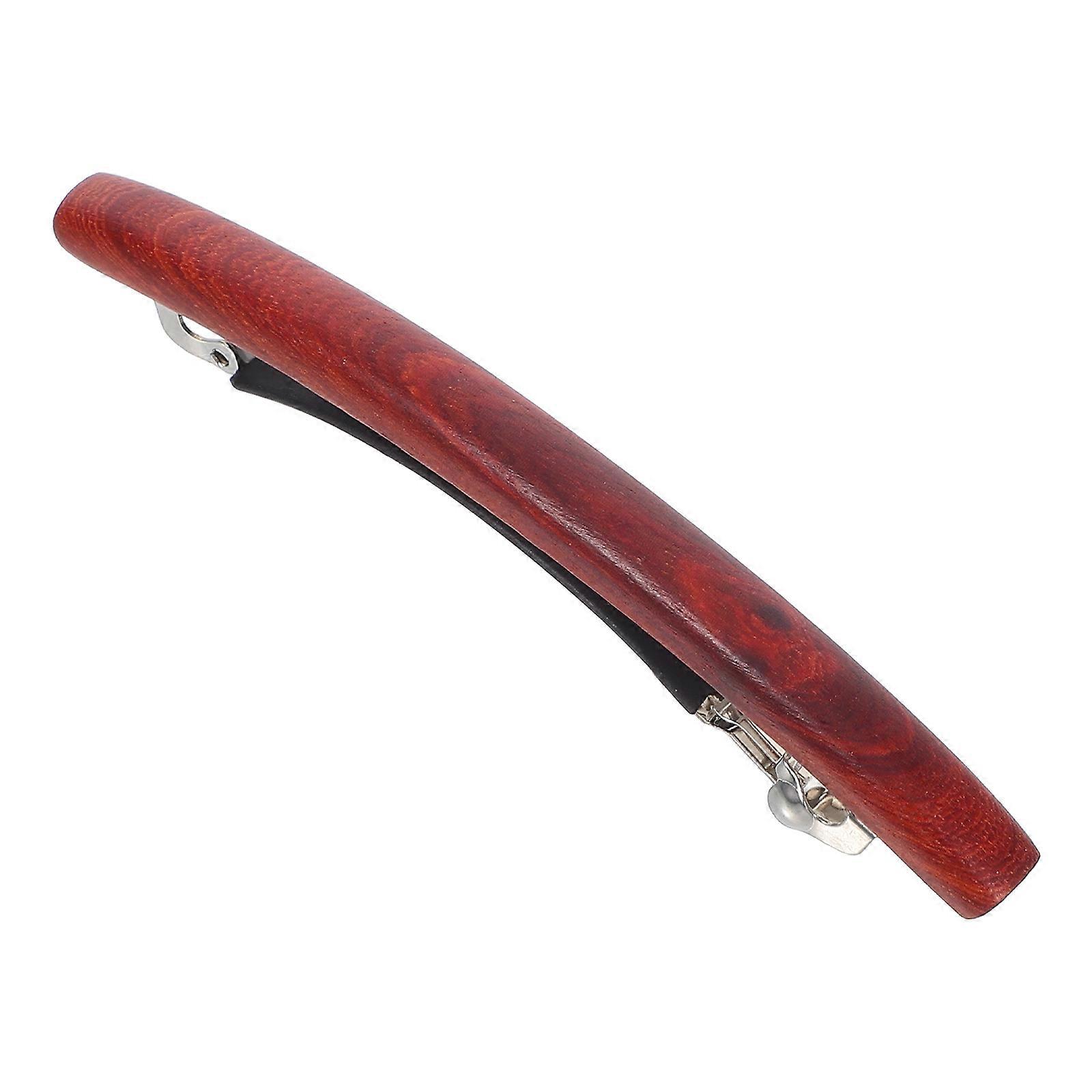 Hair Accessories Elegant Oriental Hair Clip Dark Red Wood Versatile Use For Office Settings Minimalist Design 1Pack