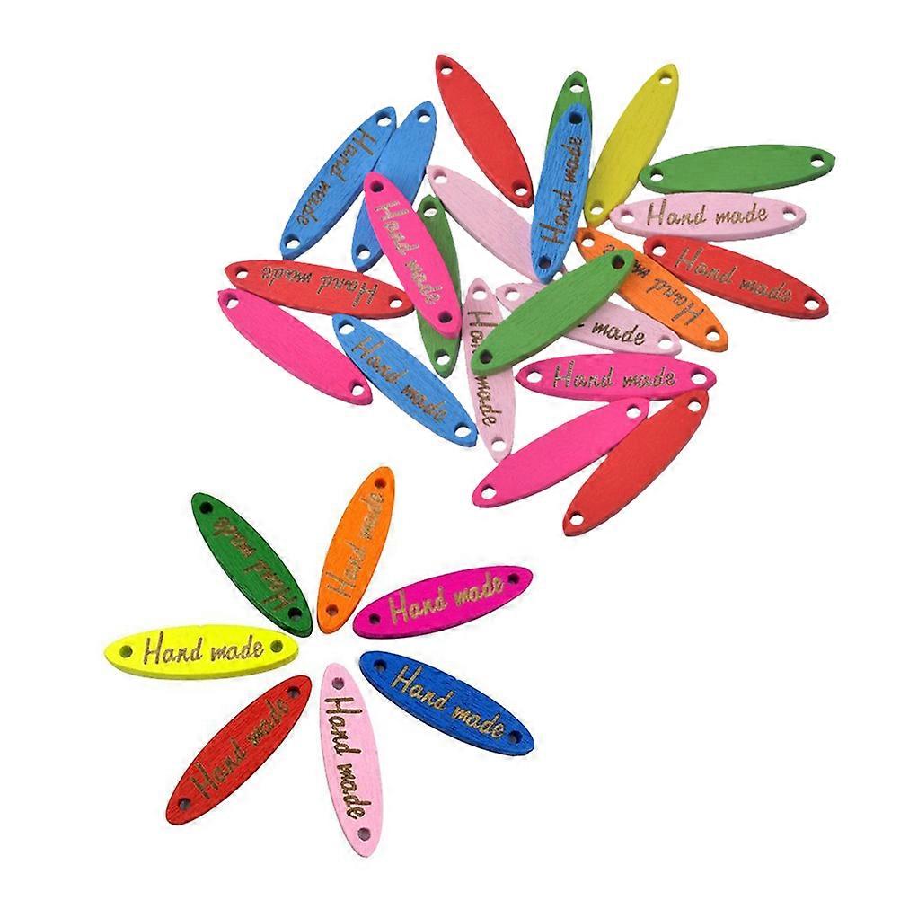 Mixed Color Small Buttons Diy Handmade Wooden Buttons For Sewing Scrapbooking Oval Shaped Clothes Decorative 200Pcs