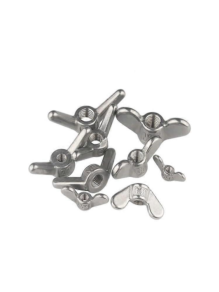 Hand nut 15 pcs M4 M5 M6 M8 M10 M12 M14 M16 stainless steel 304 wing nuts (AType, M82pcs)