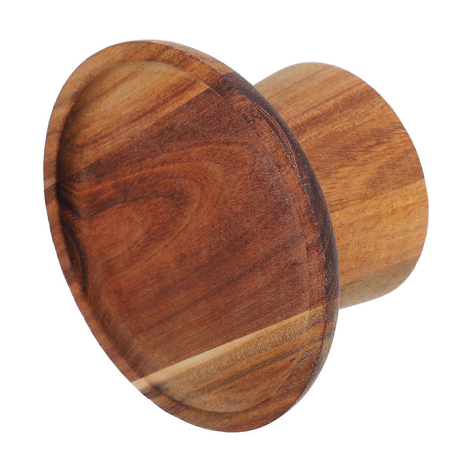 Wooden Cake Display Rack 1 Set Footed Fruit Dish Simple Cupcake Stand for Dried Fruits Plate