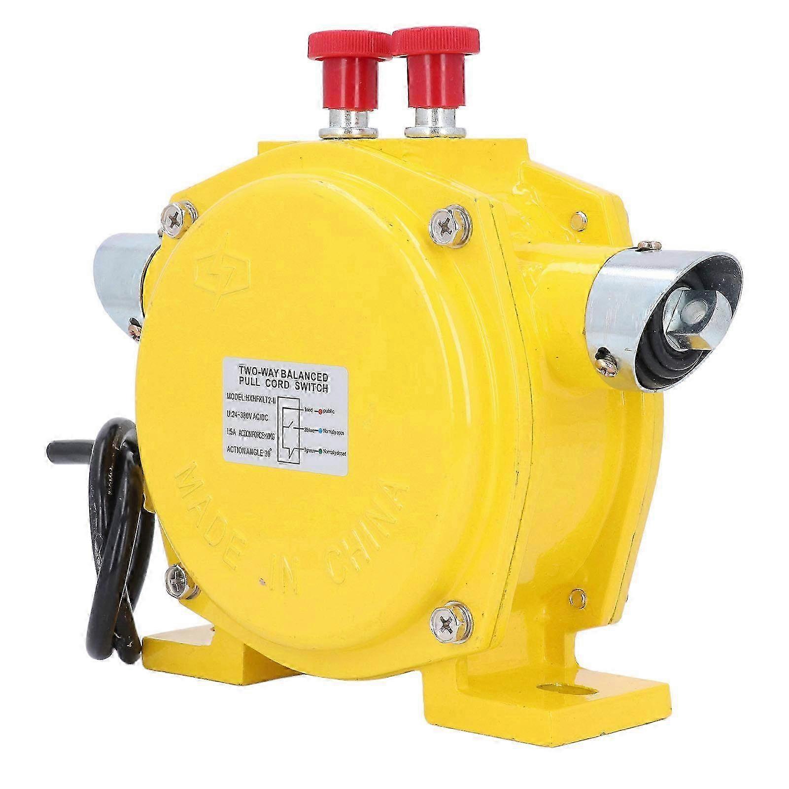 Dual Way Balance Pull Rope Emergency Stop Cord Switch for Belt Conveyor - 24-380V Safety Control Device