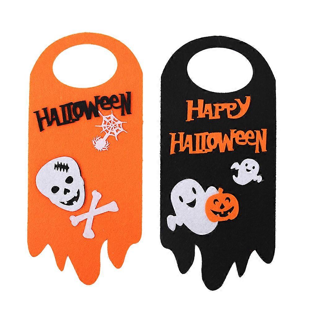 Halloween 2Pcs Hanging Drop Ghost Skull Design Perfect For Home Store Office Decoration 26X12 Cm