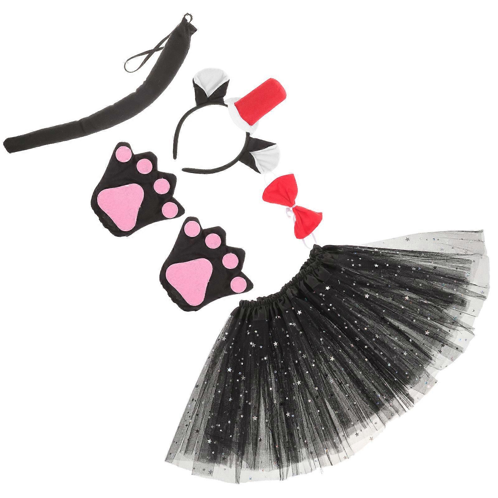 Animal Cosplay Costume Kit Cat Ears Headband Accessories For Girls Role Playing Events Assorted Color 1 Set