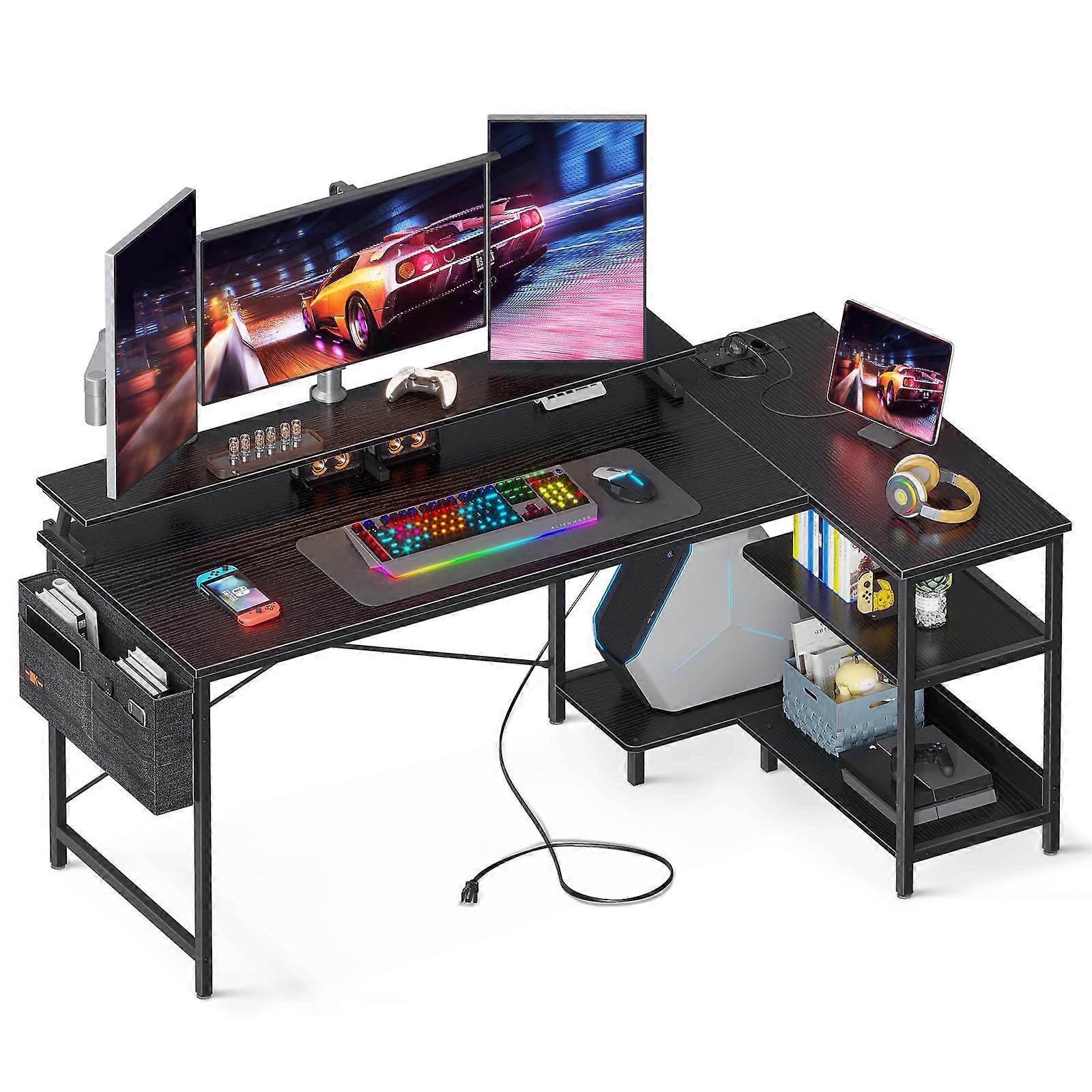 Pelipöytä Usb+ac Musta 147 Cm