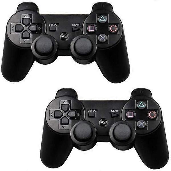 2 Wireless PS3 Controllers Black