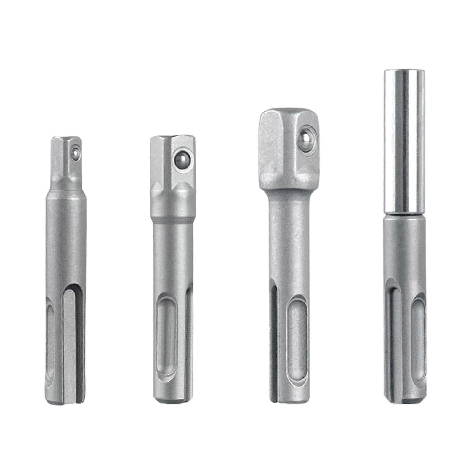 4pcs Steel Socket Driver Adapter Extension Bit Set for Electric Screwdriver Drill, Compatible with Various Models