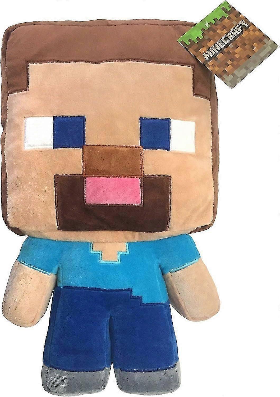 Minecraft Steve Plüsch Kissen Buddy - Super weiche Polyester Mikrofaser, 16 Zoll