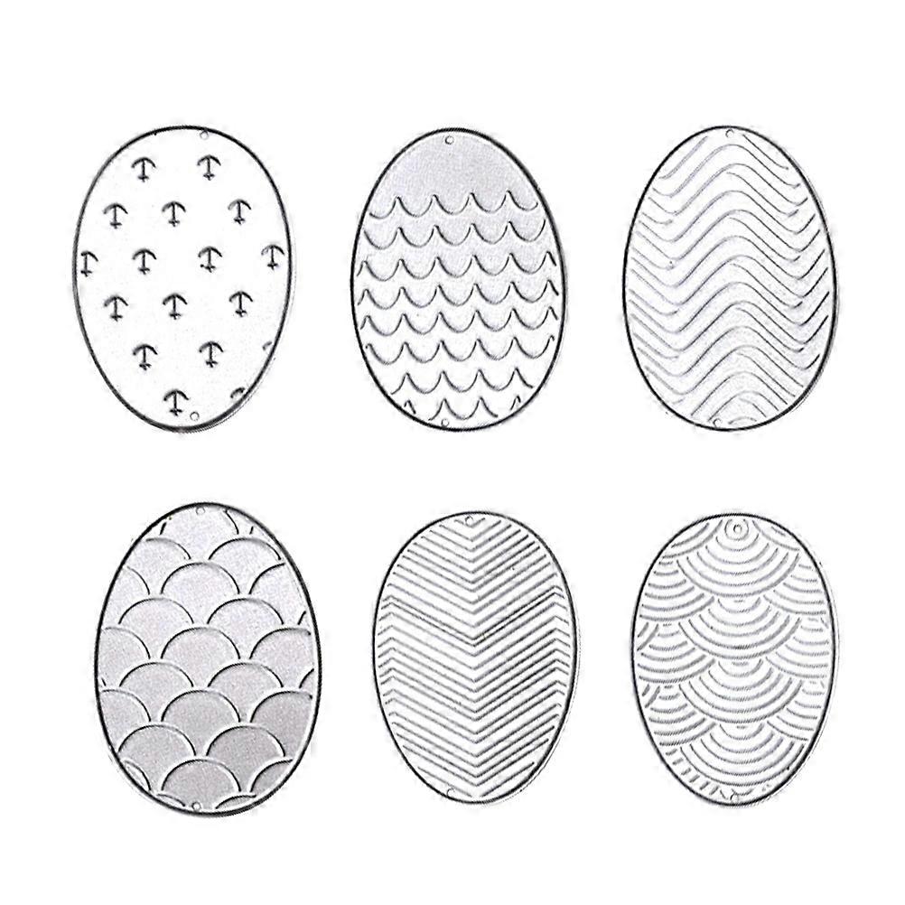 Egg Shape Metal Craft Cutting Dies Set For DIY Artists And Enthusiasts 6Pcs Silver
