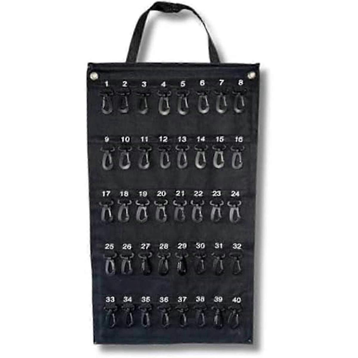 Versatile Roll-Up Key Storage Box, Weatherproof Portable Storage Box, Holds 40 Keys, Security Hook Edition 0724