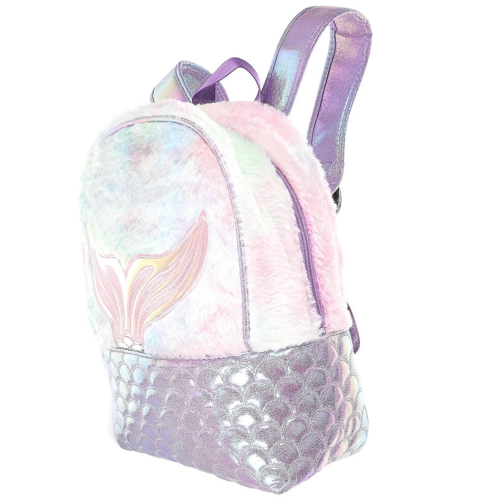 Children Aged 5 And Above Travel Bag Rectangular Lavender Color Mermaid Design Storage 1Pcs