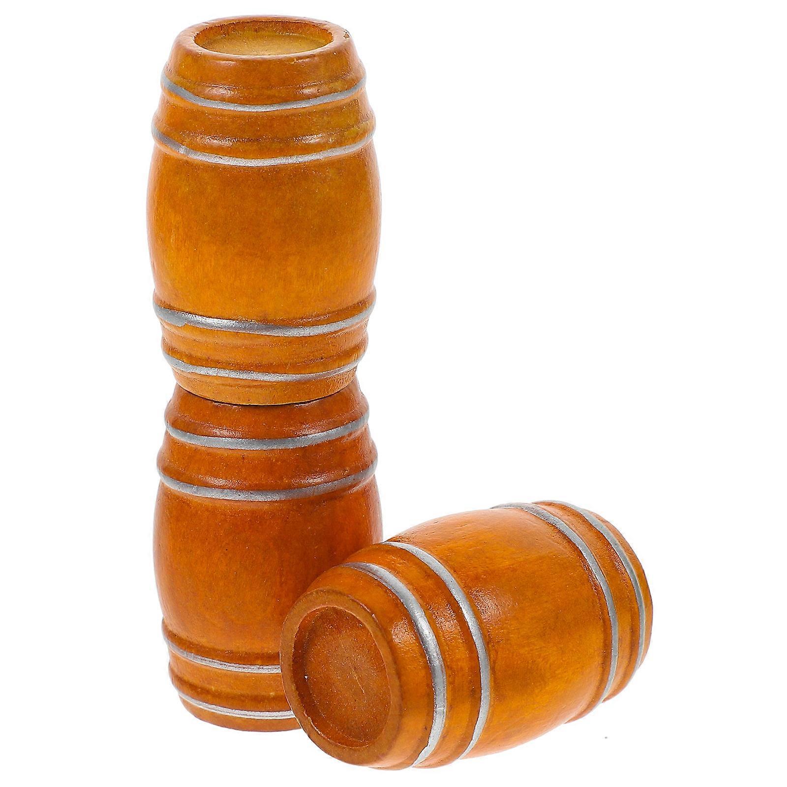Great! Here's a well structured and engaging product description for your **3pcs Miniature Wooden Beer Barrels**:
**3pcs Miniature Wooden Beer