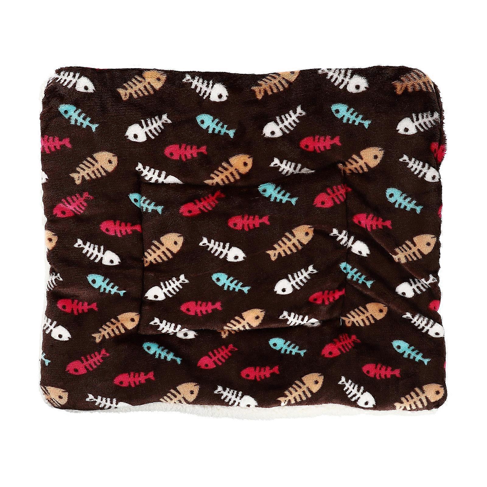 Warm Pet Mat For Dogs And Cats Suitable For Indoor Use 55X42X3CM Coffee Color 1Pcs