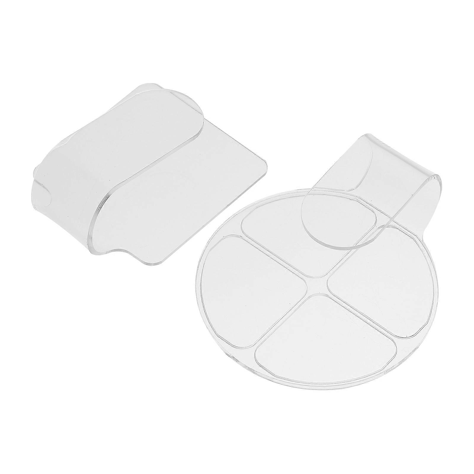 Handheld Acrylic Makeup Mixing Palette for Manicure & Nail Art – Durable, Clear Color Plates for Foundation, Easy to Clean, Ideal for Salon or Home