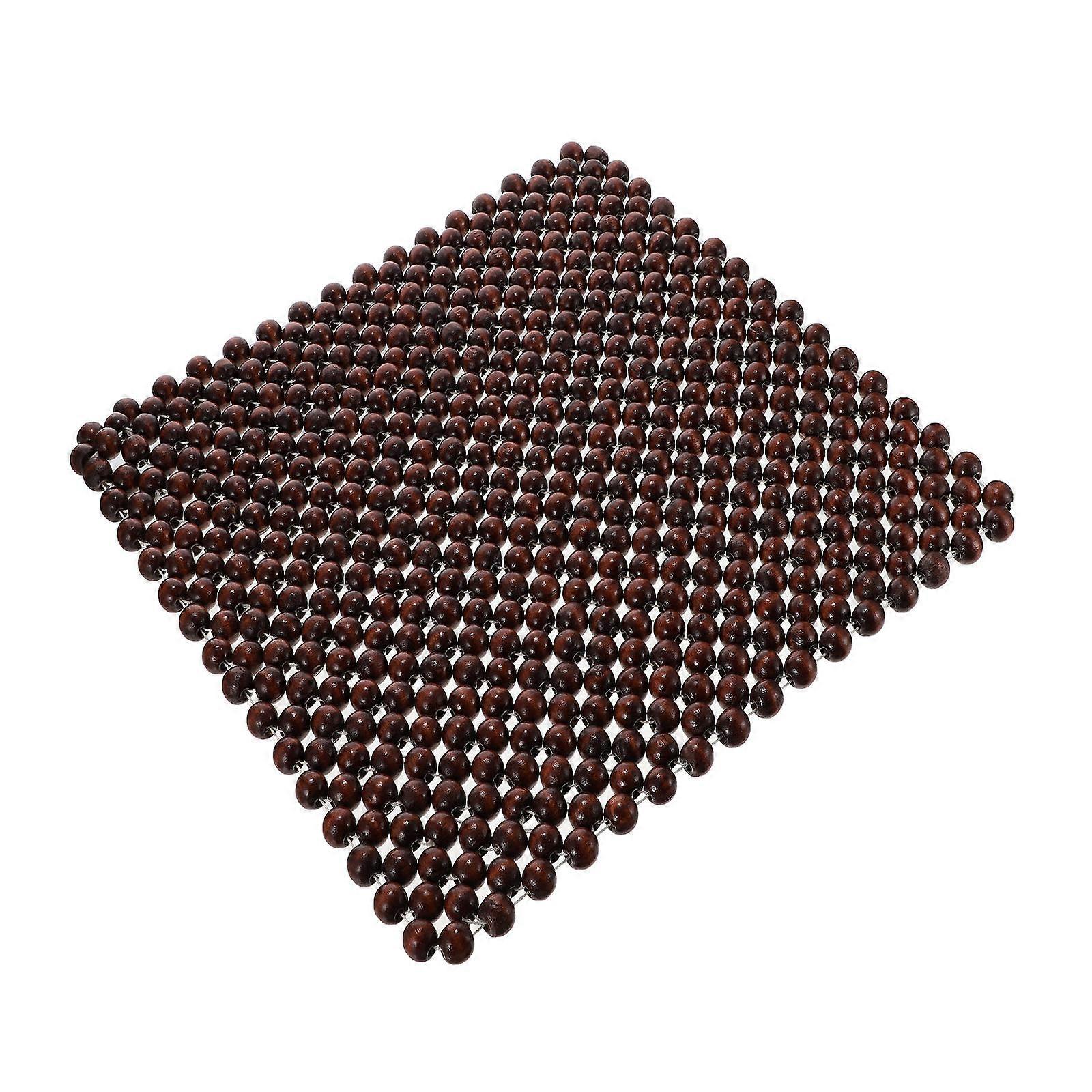 Wood Beads Design Cushion Car Cushion For Summer Driving Drivers 45.00 X 45.00 X 2.00 Cm 1 Pc