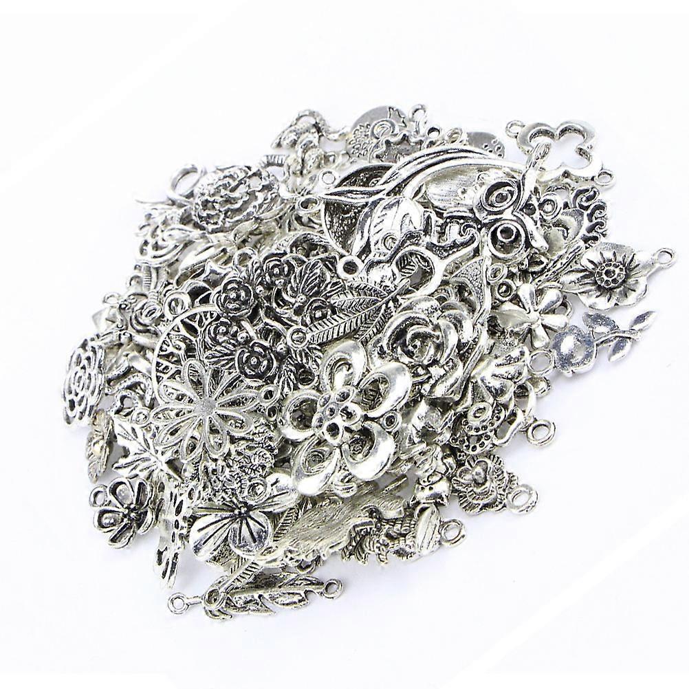 100 Pieces Silver Alloy Pendant Set for Decoration with Durable Scratch Resistant Quality 0.5 inch