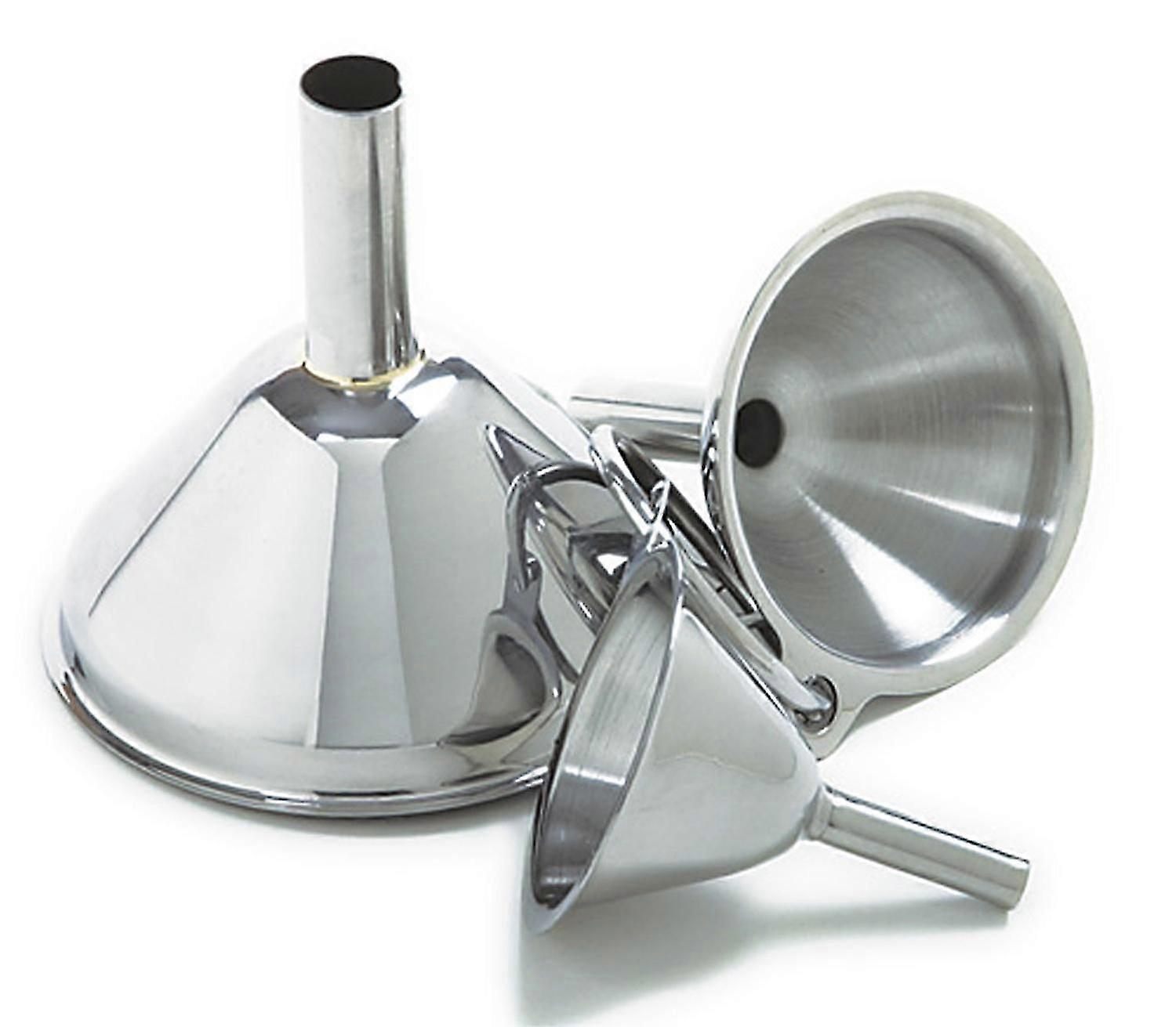 Edelstahl-Trichter, 3er Set