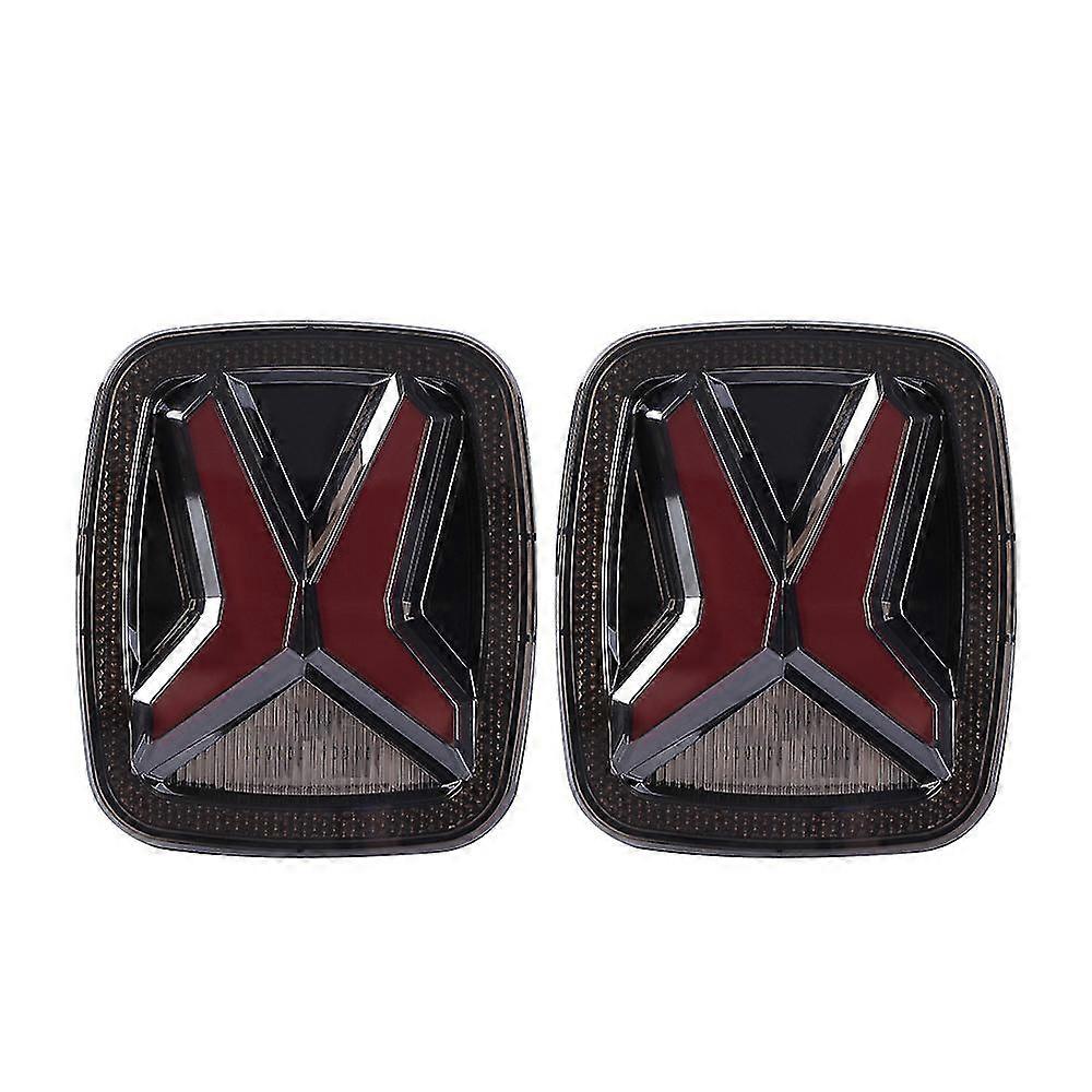 2025 Upgrade"X"Shape Design Smoked Lens 12V LED Tail Lights For Jeep Wrangler CJ TJ YJ 1998-2006 Universal 30w Modified Rear Taillamp