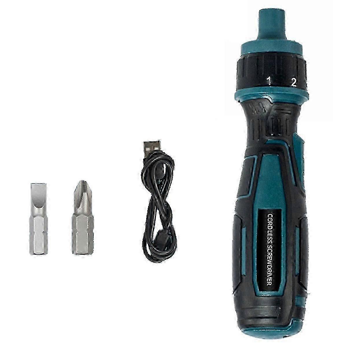 3.6V Cordless Electric Screwdriver with Torque Precision, Flashlight and Charging Handle, Screw Driver Bits