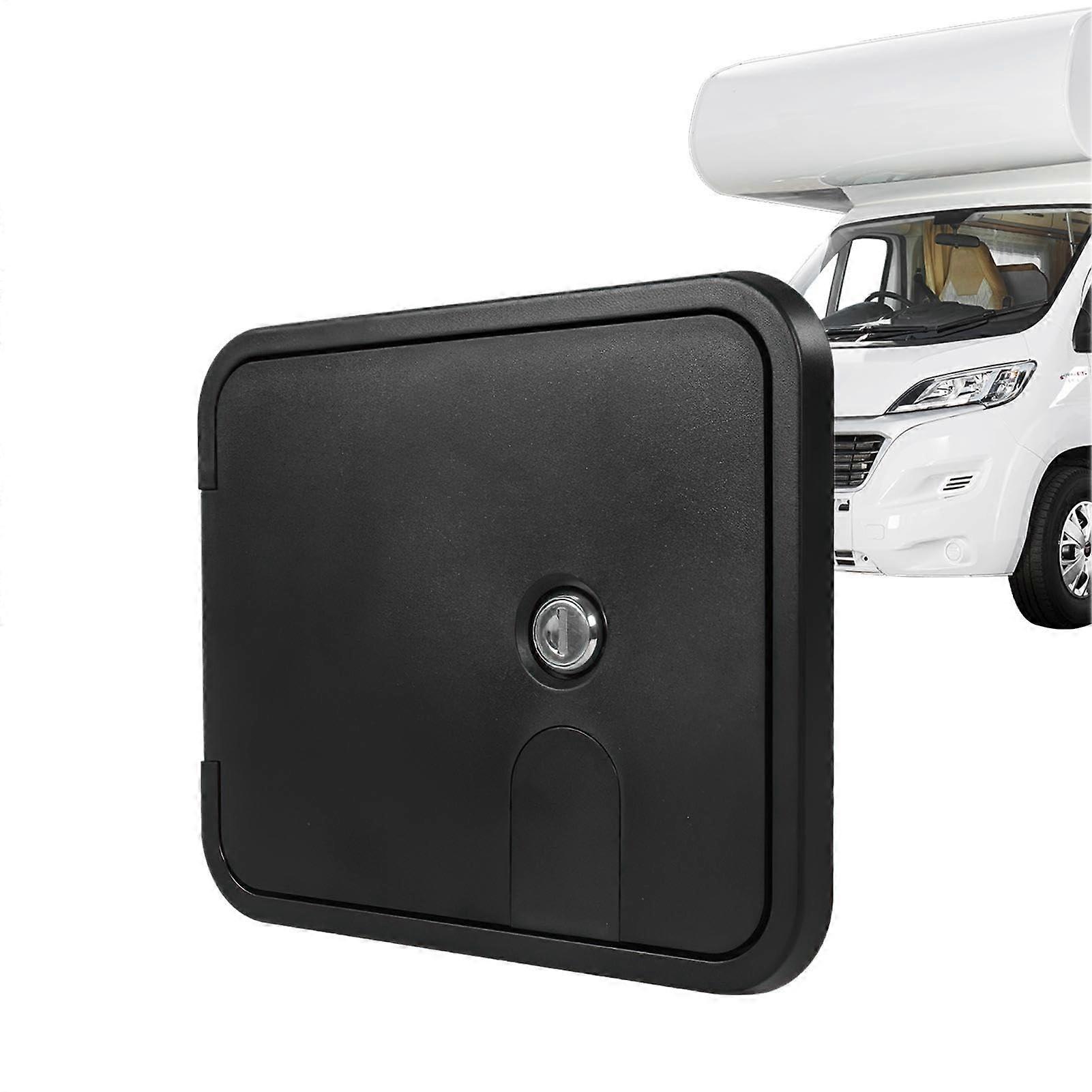Replacement Panel Cover for Waterproof Lockable Power Cable Access Door, Black, Compatible with RVs, Trailers, Boats, Yachts