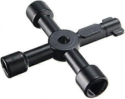 4-way multi-function master key for electrical cabinets, gas meters, and more