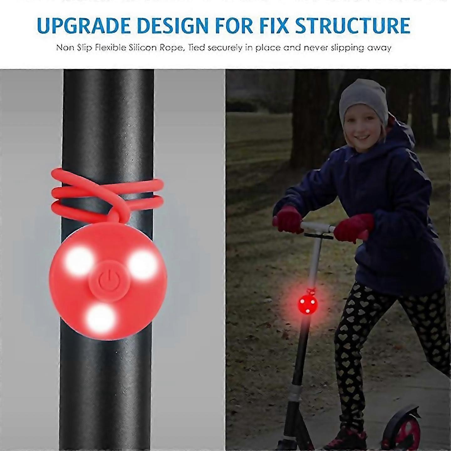 For 3 led cycling hiking highlight light portable bicycle tail light