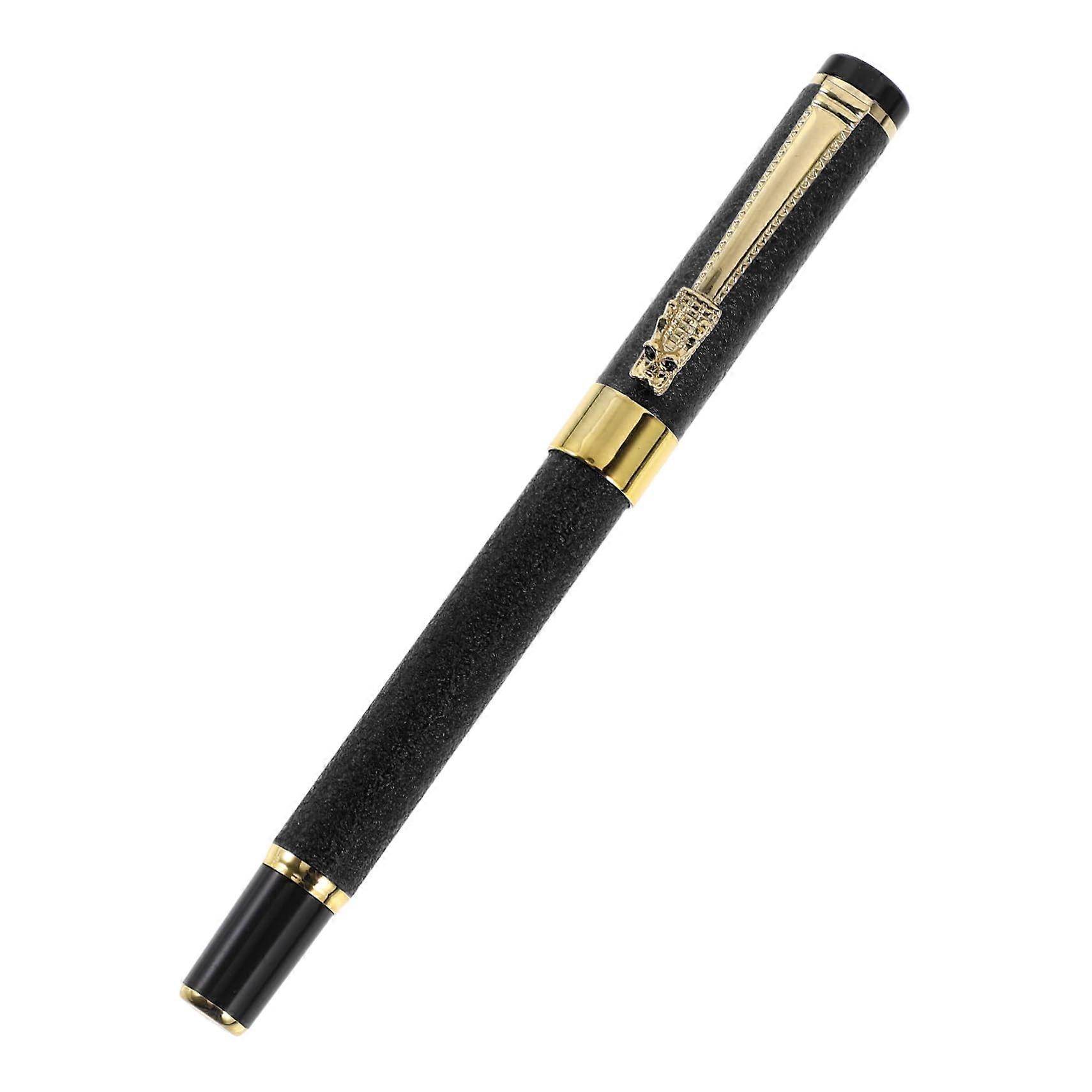Metallic Frosted Barrel Fountain Pen Fine Tip for Calligraphy Office Travel Smooth Ink Flow for Students Professionals