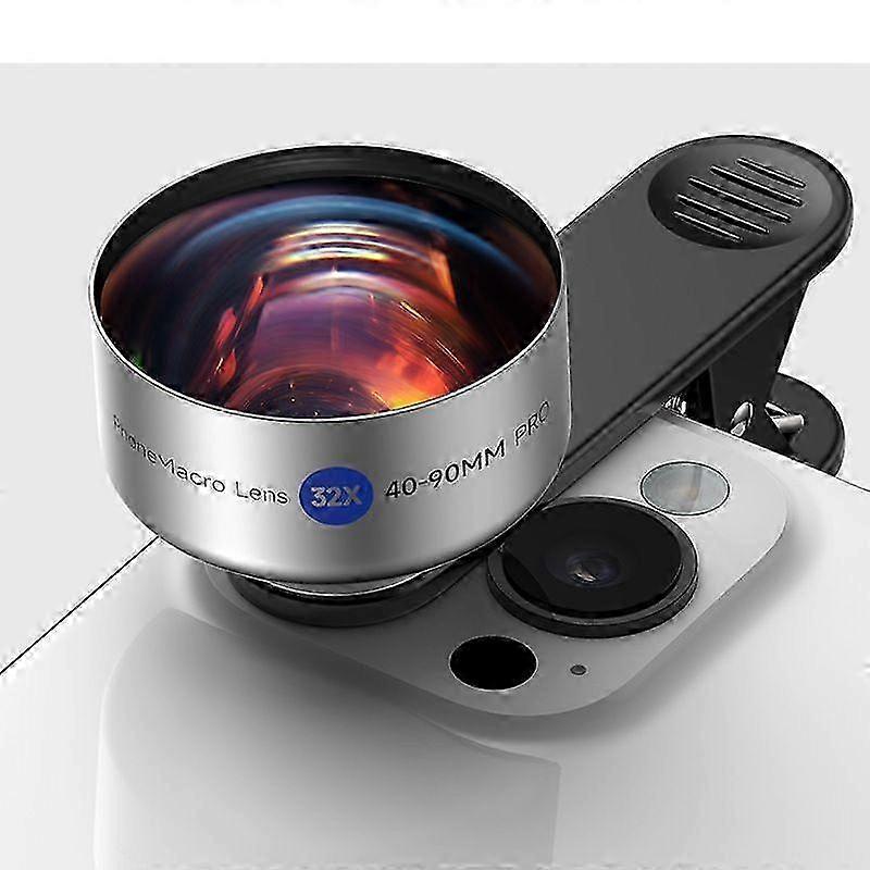 HD Master Macro Lens 32X PRO for 40-90MM Smartphones with iPhone and Android Compatibility