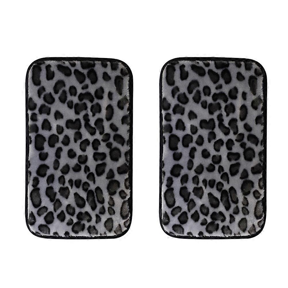 Plush Grey Car Armrest Cover for Center Console with Chic Texture Design and Comfortable Support